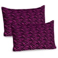 thumbnail image 1 of Ambesonne Pink Zebra Pillow Sham 2 Pack, Wild Animal Stripes, 30"x20", Magenta Onyx, 1 of 3