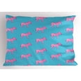thumbnail image 1 of Ambesonne Pink Zebra Pillow Sham, Savannah Grunge Art, 26" X 20", Blue Pink and White, 1 of 2