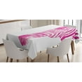 thumbnail image 1 of Ambesonne Pink Zebra Tablecloth Rectangular Table Cover, Animal Head Vibrant, 60"x90", Magenta White, 1 of 4