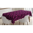 thumbnail image 1 of Ambesonne Pink Zebra Tablecloth Rectangular Table Cover, Wild Animal Stripes, 60"x90", Magenta Onyx, 1 of 4