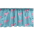 thumbnail image 1 of Ambesonne Pink Zebra Window Valance, Zebras Savannah Fashion Grunge Exotic Lands Illustration, Curtain Valance for Kitchen Bedroom Decor with Rod Pocket, 54" X 18", Blue Pink and White, 1 of 3