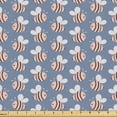 thumbnail image 1 of Ambesonne Pink and Grey Fabric by the Yard Upholstery, Bumble Bee in Spring, 3 Yards, Ceil Blue and Rose, 1 of 5