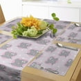 thumbnail image 1 of Ambesonne Pink and Grey Table Runner & Placemats, Mouse Hearts, Placemat 4 pcs + Runner 12"x90", Grey and Pink, 1 of 2