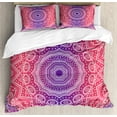 thumbnail image 1 of Ambesonne Pink and Purple Duvet Cover Sets, Myriad Realms, 2-Queen, Violet Hot Pink, 1 of 7