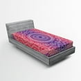thumbnail image 1 of Ambesonne Pink and Purple Fitted Sheet, Myriad Realms, Twin XL Size, Violet Hot Pink, 1 of 3
