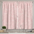 thumbnail image 1 of Ambesonne Pink and White Kitchen Curtains, Simplistic Whirlpool, 55"x45", Pale Pink and White, 1 of 3