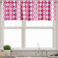 thumbnail image 1 of Ambesonne Pink and White Valance Pack of 2, Traditional Argyle, 54"X12", Pink Pale Pink and White, 1 of 4