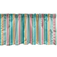 thumbnail image 1 of Ambesonne Pinstripe Window Valance, Modern Style Cheerful Vivid Colors and Funky Multisize Stripes, Curtain Valance for Kitchen Bedroom Decor with Rod Pocket, 54" X 12", Multicolor, 1 of 3