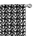 thumbnail image 1 of Ambesonne Pinwheel Curtains, Black and White Tile, Pair of 28"x63", Black and White, 1 of 5
