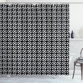 thumbnail image 1 of Ambesonne Pinwheel Shower Curtain, Black and White Tile, 69"Wx84"L, Black and White, 1 of 3