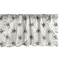 thumbnail image 1 of Ambesonne Pinwheel Window Valance, Hand Drawn Pinwheels Childhood Toys of Old Times Kids Doodle Pattern, Curtain Valance for Kitchen Bedroom Decor with Rod Pocket, 54" X 18", Black and Ivory, 1 of 2