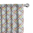 thumbnail image 1 of Ambesonne Plaid Window Curtains, Scotish Style Tartan Pattern, Each 28" W x 84" L, Pistachio Green and Sky Blue, 1 of 4