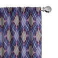 thumbnail image 1 of Ambesonne Plaid Curtains, Rhombic Tartan Retro, Pair of 28"x95", Multicolor, 1 of 5