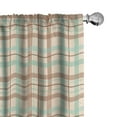 thumbnail image 1 of Ambesonne Ethnic Curtains, Old Traditional Design, Pair of 28"x95", Mint Green Beige Umber, 1 of 5