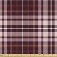 thumbnail image 1 of Ambesonne Plaid Fabric by the Yard Upholstery, Classic Squares Illustration, 10 Yards, Dark Fuchsia and Rose, 1 of 5