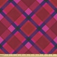 thumbnail image 1 of Ambesonne Plaid Fabric by the Yard Upholstery, Diagonal Checkered Retro Art, 3 Yards, Green Magenta Quartz, 1 of 5