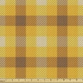 thumbnail image 1 of Ambesonne Plaid Fabric by the Yard Upholstery, Traditional Geometric Art, 1 Yard, Mustard Pale Cinnamon, 1 of 5