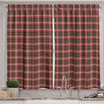 thumbnail image 1 of Ambesonne Plaid Kitchen Curtains, Christmas Squares Tartan Art, 55"x36", Dark Pink and Evergreen, 1 of 1