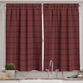 thumbnail image 1 of Ambesonne Plaid Kitchen Curtains, Classic Tartan Squares Lines, 55"x30", Ruby and Dark Petrol Blue, 1 of 1
