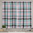 thumbnail image 1 of Ambesonne Plaid Kitchen Curtains, Retro Scottish Style Pattern, 55"x39", Soft Pink and Multicolor, 1 of 3