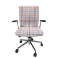 thumbnail image 1 of Ambesonne Plaid Office Chair Cover Stretchable High Back, Soft Stripes in Check Pattern, Lavender and Burnt Sienna, 1 of 1