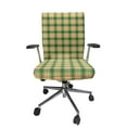 thumbnail image 1 of Ambesonne Plaid Office Chair Cover Stretchable High Back, Vintage British Tartan Check, Ecru Forest Green, 1 of 1