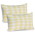 thumbnail image 1 of Ambesonne Plaid Pillow Sham 2 Pack, Classical Pastel Tone Graphic, 30"x20", Mustard Pale Grey, 1 of 3