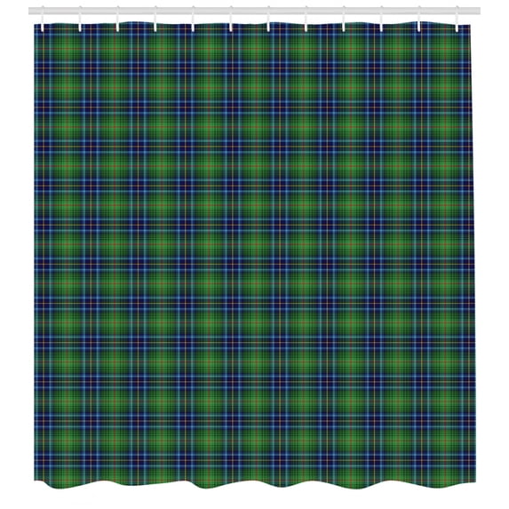Ambesonne Plaid Shower Curtain, Grunge Vibrant Folkloric, 69"Wx75"L, Multicolor