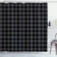 thumbnail image 1 of Ambesonne Plaid Shower Curtain, Lumberjack Buffalo Checks Art, 69"Wx84"L, Black and Grey, 1 of 4