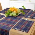 thumbnail image 1 of Ambesonne Plaid Table Runner & Placemats, Scottish Country Style, Placemat 4 pcs + Runner 16"x90", Indigo Purple, 1 of 2