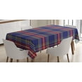 thumbnail image 1 of Ambesonne Plaid Tablecloth Rectangular Table Cover, Scottish Country Style, 60"x90", Indigo Purple, 1 of 4