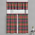 thumbnail image 1 of Ambesonne Plaid Valance & Curtain, Caledonia Scottish Style, 55"x36", Burnt Sienna Green, 1 of 7