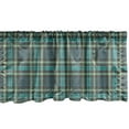 thumbnail image 1 of Ambesonne Plaid Valance Pack of 2, Traditional Scotish Tartan, 54"X18", Almond Green and Dark Seafoam, 1 of 4