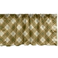 thumbnail image 1 of Ambesonne Plaid Window Valance, Brown Diagonal Retro, 54" X 18", Pale Brown Green Beige, 1 of 5
