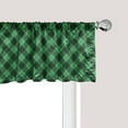 thumbnail image 1 of Ambesonne Plaid Window Valance, Diagonal Tartan Green, 54" X 18", Green Black White, 1 of 5