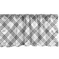 thumbnail image 1 of Ambesonne Plaid Window Valance, Monochrome and Diagonal, 54" X 18", Black White, 1 of 3