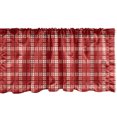 thumbnail image 1 of Ambesonne Plaid Window Valance, Vintage Tartan Motif, 42" x 12", Vermilion White, 1 of 3