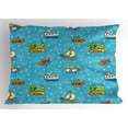 thumbnail image 1 of Ambesonne Plane Pillow Sham, Cartoon Style, 26" X 20", Multicolor, 1 of 2