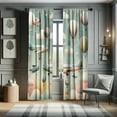 thumbnail image 1 of Ambesonne Planes Curtains, Cartoon Sky Scene Aircrafts, Pair of 28"x95", Pale Teal Blush Off White, 1 of 2