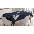 thumbnail image 1 of Ambesonne Planetary Tablecloth Rectangular Table Cover, Planetary Impacts Nature, 60"x84", Grey and Blue, 1 of 4