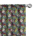 thumbnail image 1 of Ambesonne Plant Curtains, Exotic Nature Image, Pair of 28"x84", Multicolor, 1 of 5