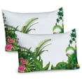 thumbnail image 1 of Ambesonne Plant Pillow Sham 2 Pack, Tropical Plants Exotic, 26"x20", Green Multicolor, 1 of 3
