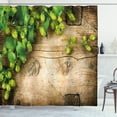 thumbnail image 1 of Ambesonne Plant Shower Curtain, Hop Twigs on Wood, 69"Wx75"L, Avocado Green Brown, 1 of 3