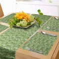 thumbnail image 1 of Ambesonne Plant Table Runner & Placemats, Exotic Setting Branches, Placemat 4 pcs + Runner 14"x90", Fern Green, 1 of 2