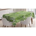 thumbnail image 1 of Ambesonne Plant Tablecloth Rectangular Table Cover, Exotic Setting Branches, 60"x84", Fern Green, 1 of 4
