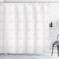 thumbnail image 1 of Ambesonne Plants Shower Curtain, Beauty Spring Flowers Sketch, 69"Wx70"L, Magenta Dark Grey, 1 of 4