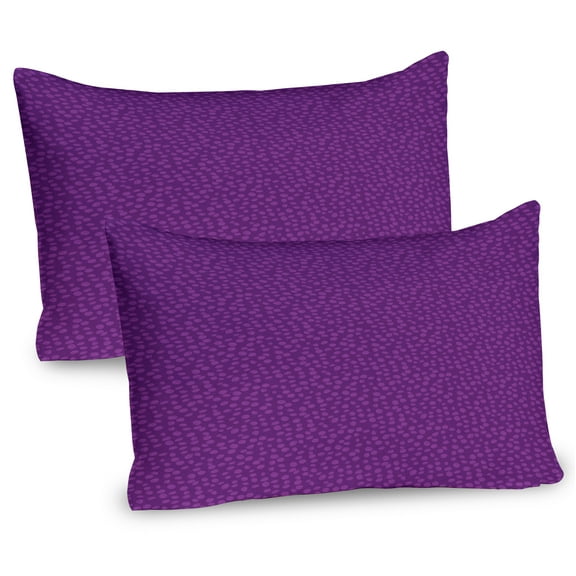 Ambesonne Plum Pillow Sham 2 Pack, Repetitive Fruits in Monotone, 30"x20", Purple and Violet