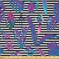 thumbnail image 1 of Ambesonne Plumeria Fabric by the Yard Microfiber, Tirppy Psychedelic Forest, 10 Yards, Fuchsia Purple Aqua, 1 of 1