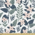 thumbnail image 1 of Ambesonne Plumeria Fabric by the Yard Upholstery, Soft Style Flowers Branch, 1 Yard, Pale Teal Slate Blue, 1 of 5