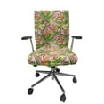 thumbnail image 1 of Ambesonne Plumeria Office Chair Cover Stretchable High Back, Banana Palm Leaves Camo, Pink Fern Green and Marigold, 1 of 1